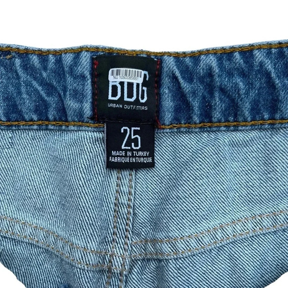BDG (Urban Outfitters) NWT Denim Midi High Rise Raw Hem Distressed Size 25 - Picture 10 of 13